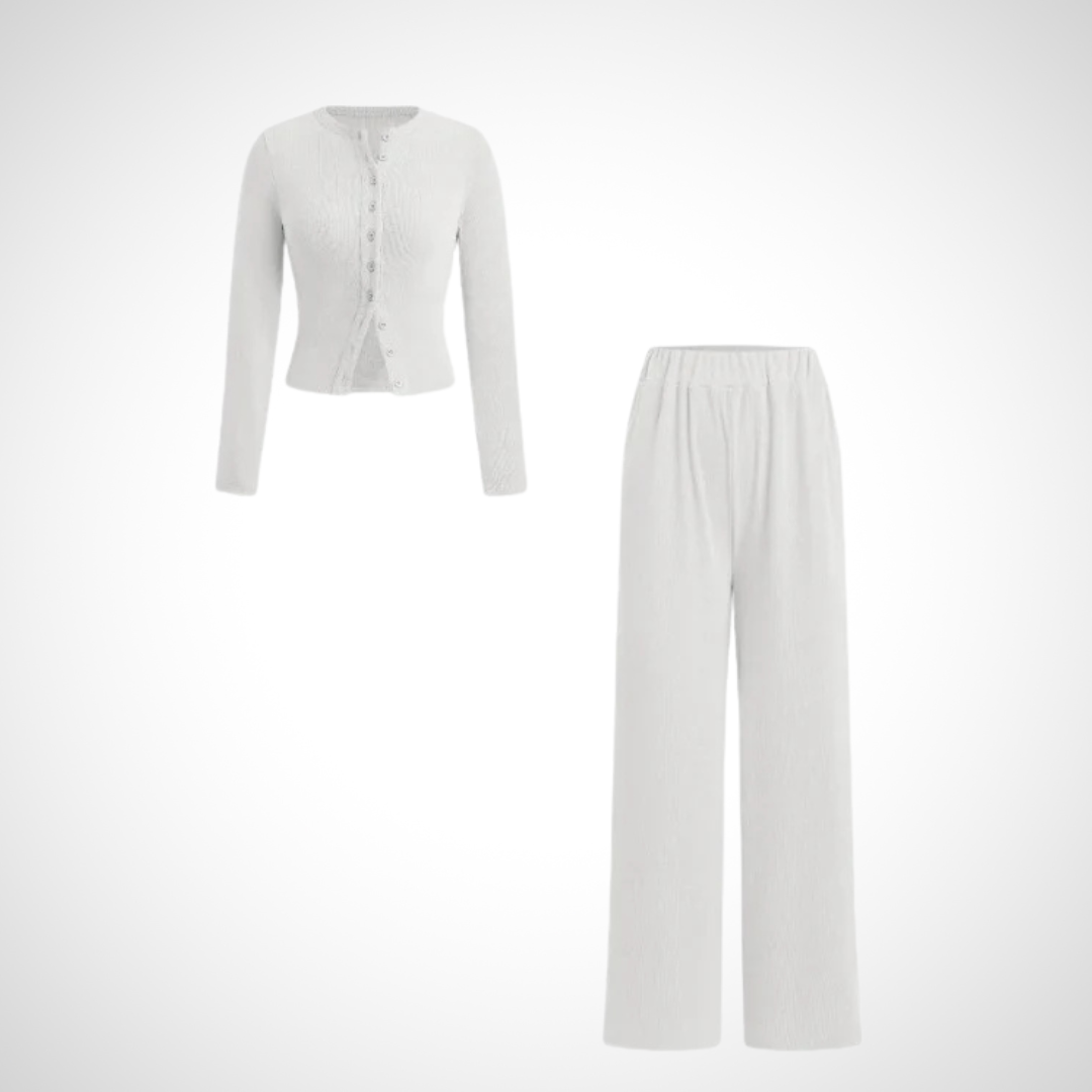 HAYLEY™ - Chic Two-Piece Button Set