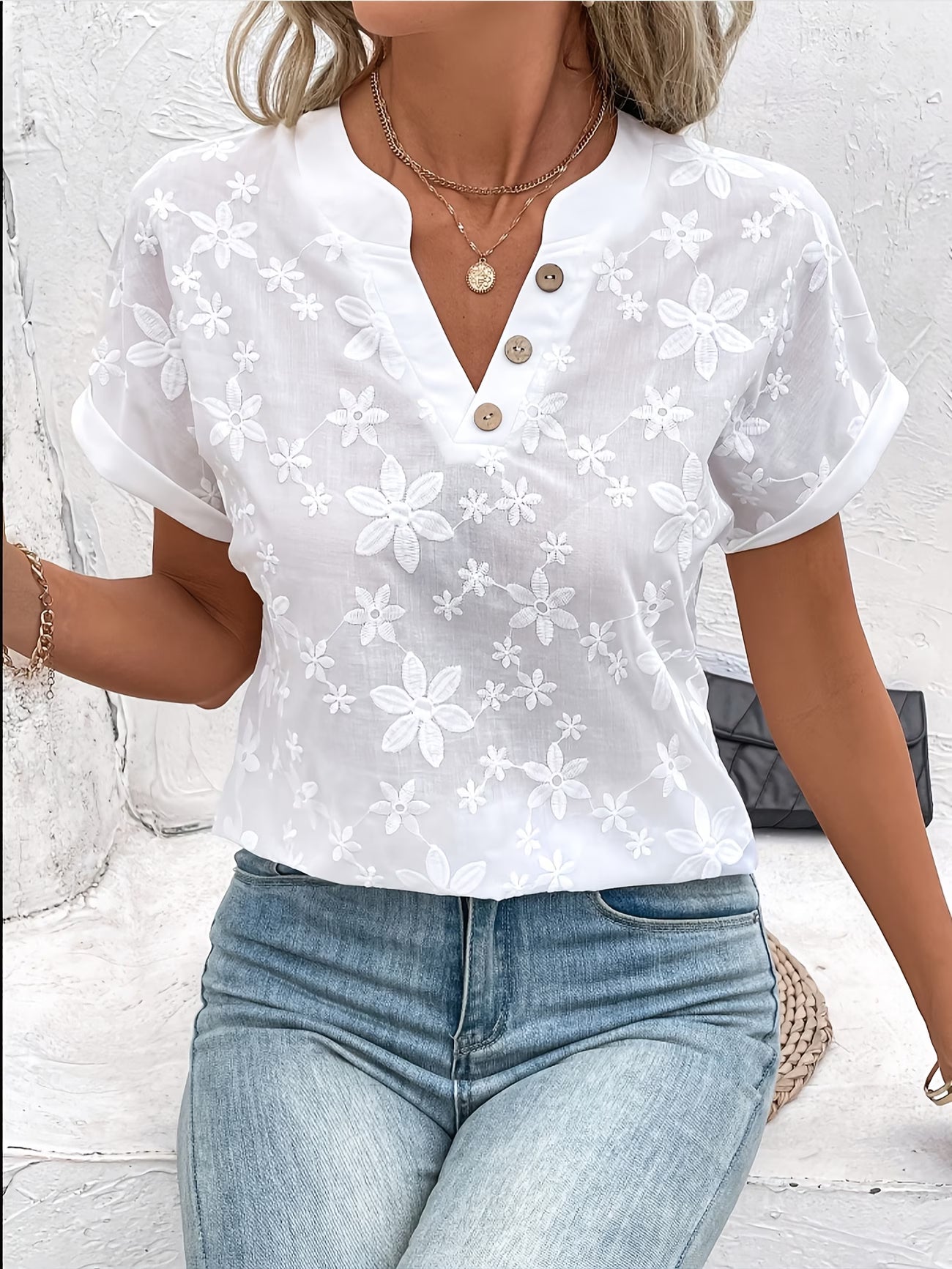 Thea | Elegant Floral Button Up Shirt