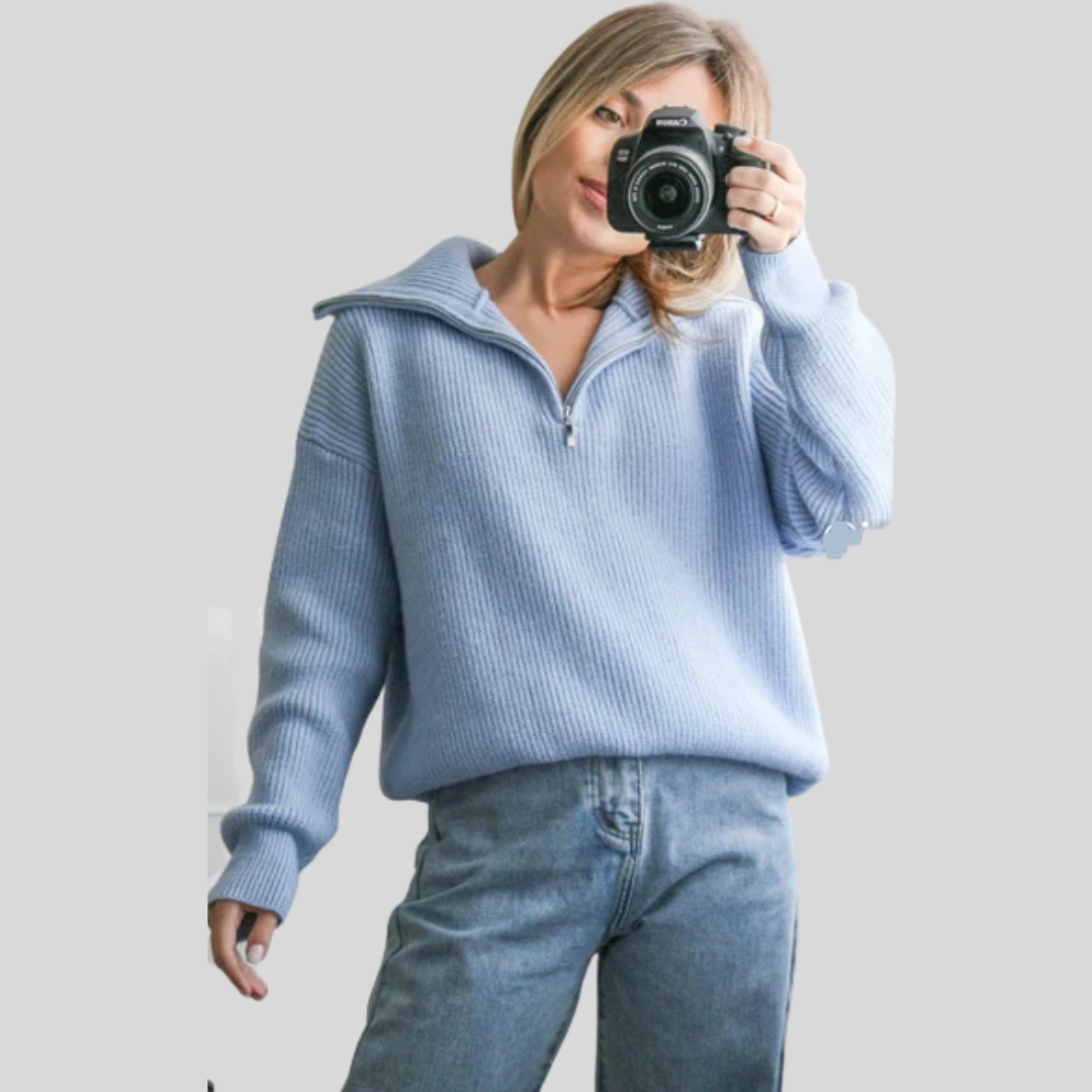 ELODIE™ - Comfy Half-Zip Sweater
