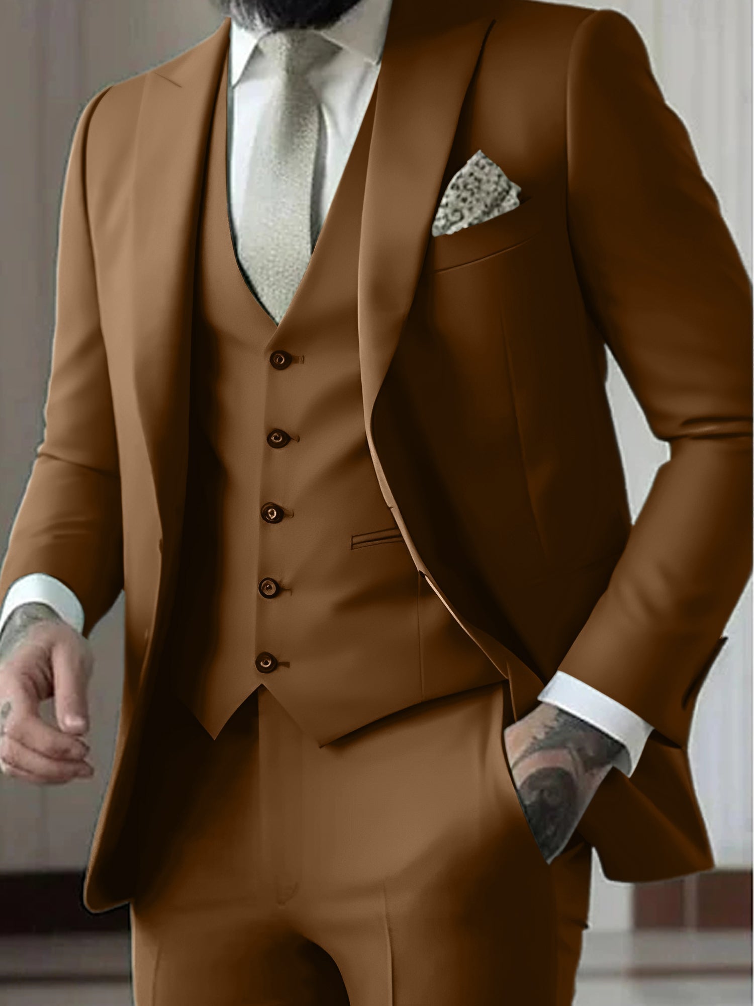 Declan | Classic Single Breasted One-button 3 Pieces Suit