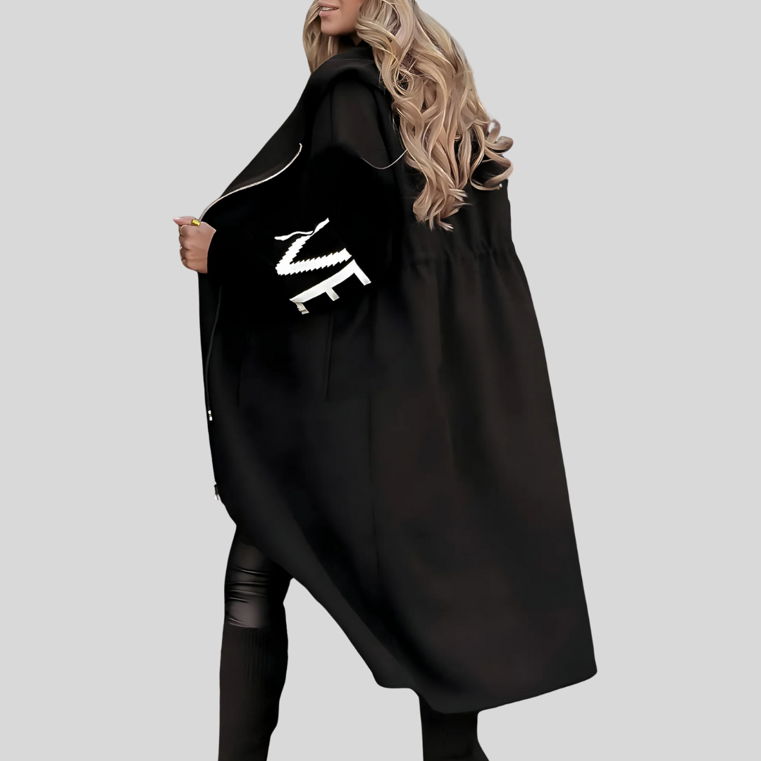 MARISELLE - Knitted Sleeve Hooded Jacket