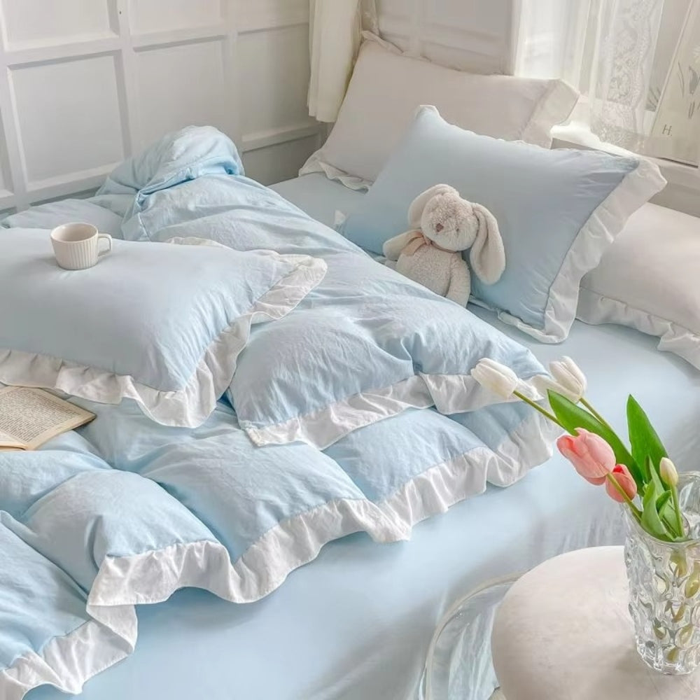 Cottage Ruffle Cotton | 4pcs Bedding Set