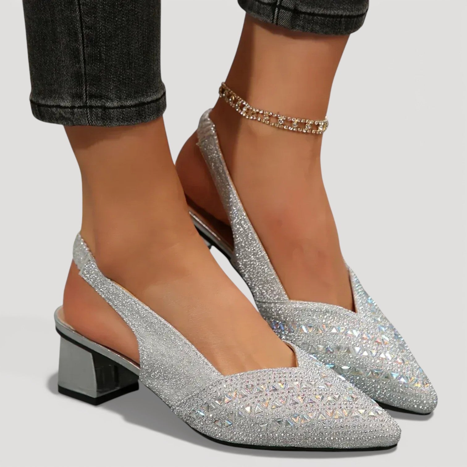 Diana | Sparkling Slingback Pumps