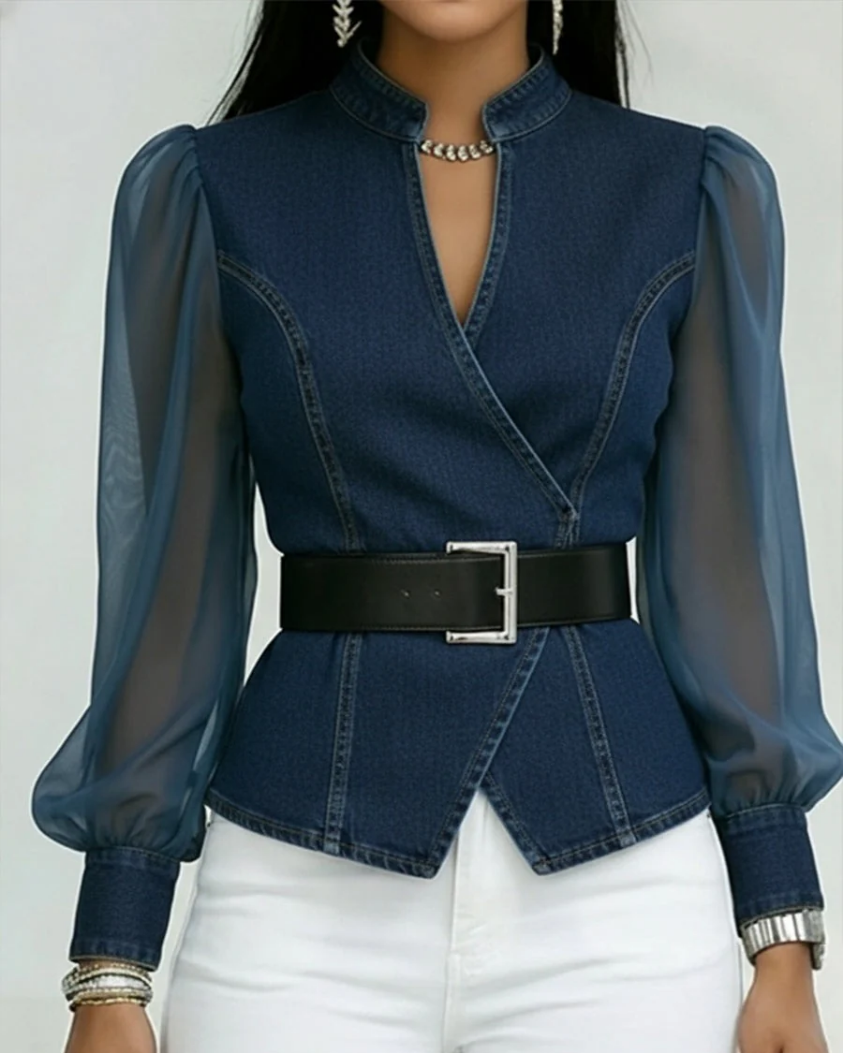 Bernadette | Belted Statement Top