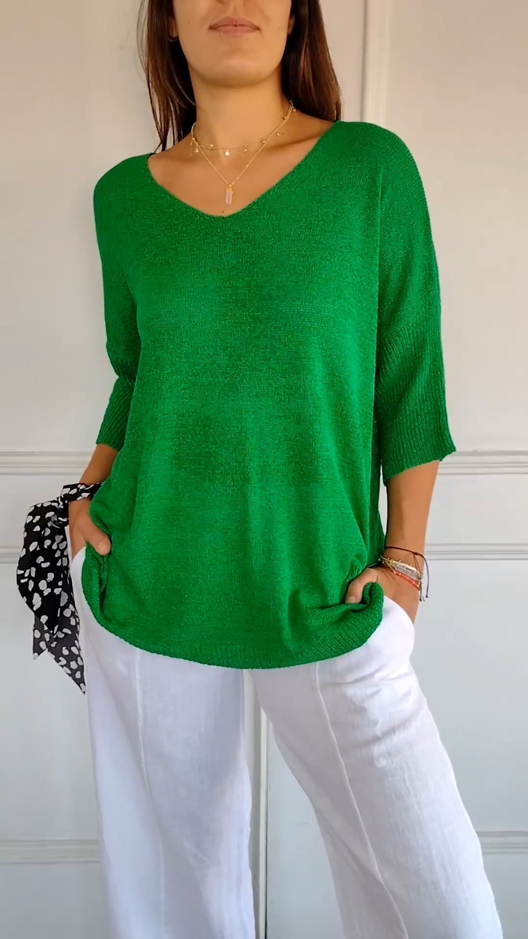 Knit Top Women - Breathable V-Neck Knit Top