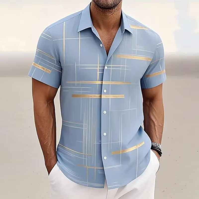 Gregory | Modern Patterned Short-Sleeve Shirt