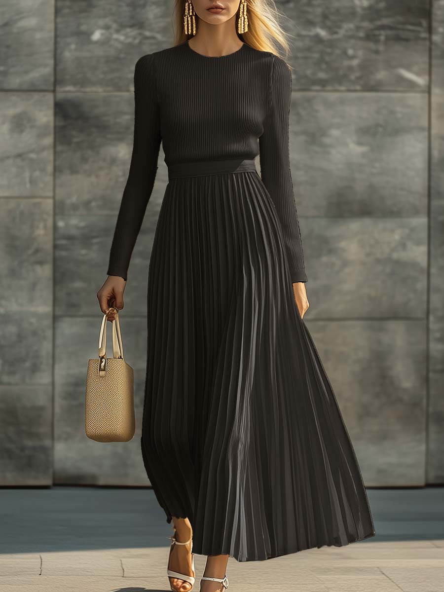 CHARLOTTE | CASUAL KNITTED SATIN DRESS