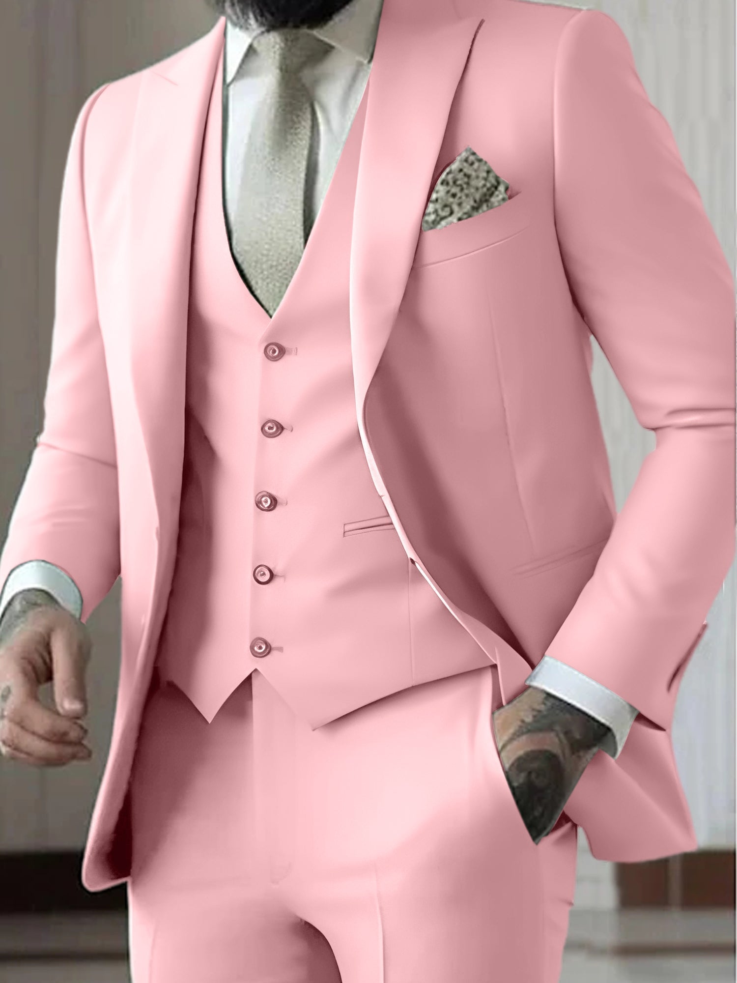 Declan | Classic Single Breasted One-button 3 Pieces Suit