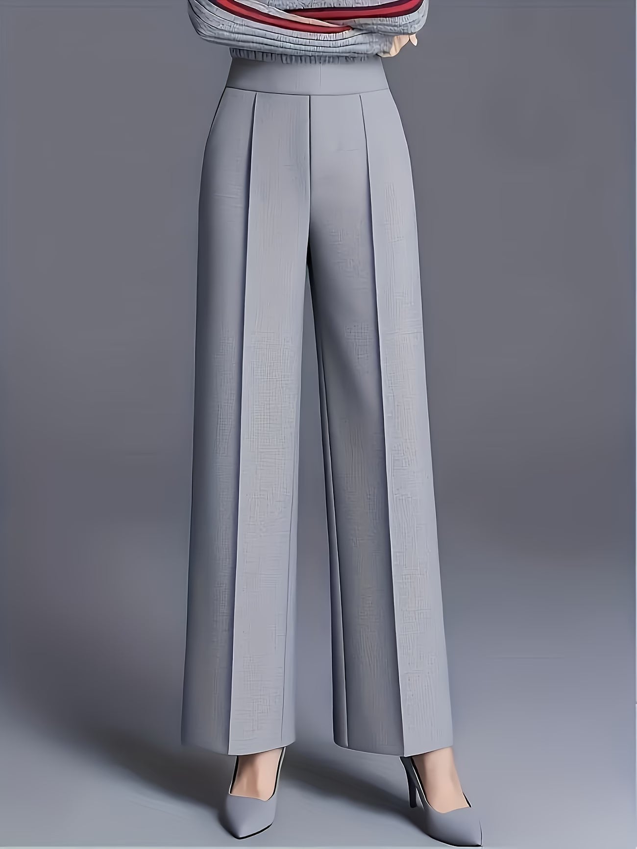 Eviana | Elegant High-Waisted Slant Pocket Pants