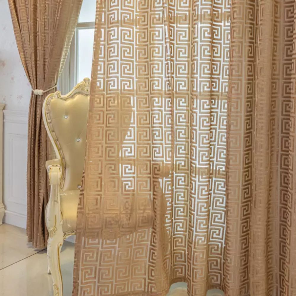 Imperial Maze Embroidered Curtain