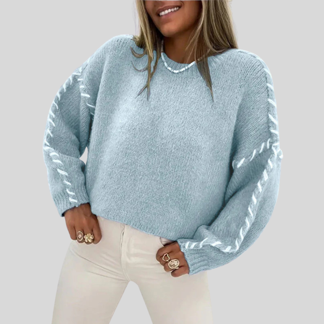 KALIYAH™ - Casual Round Neck Long Sleeve Sweater