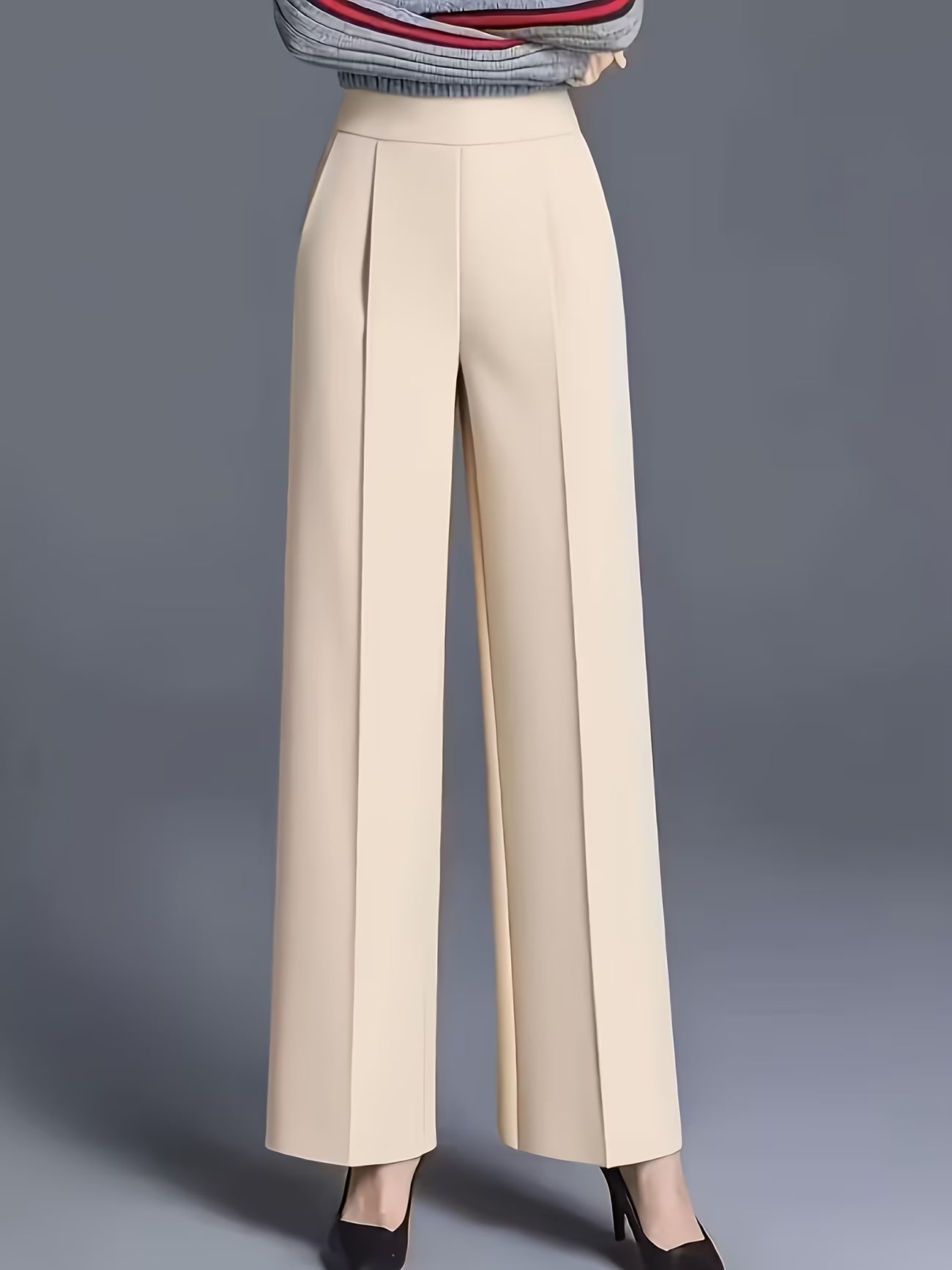 Eviana | Elegant High-Waisted Slant Pocket Pants