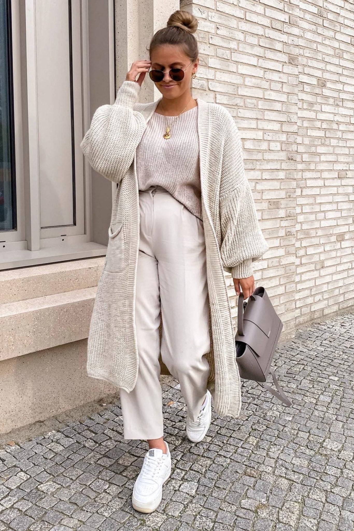 LONG KNITTED CARDIGAN | OPEN FRONT