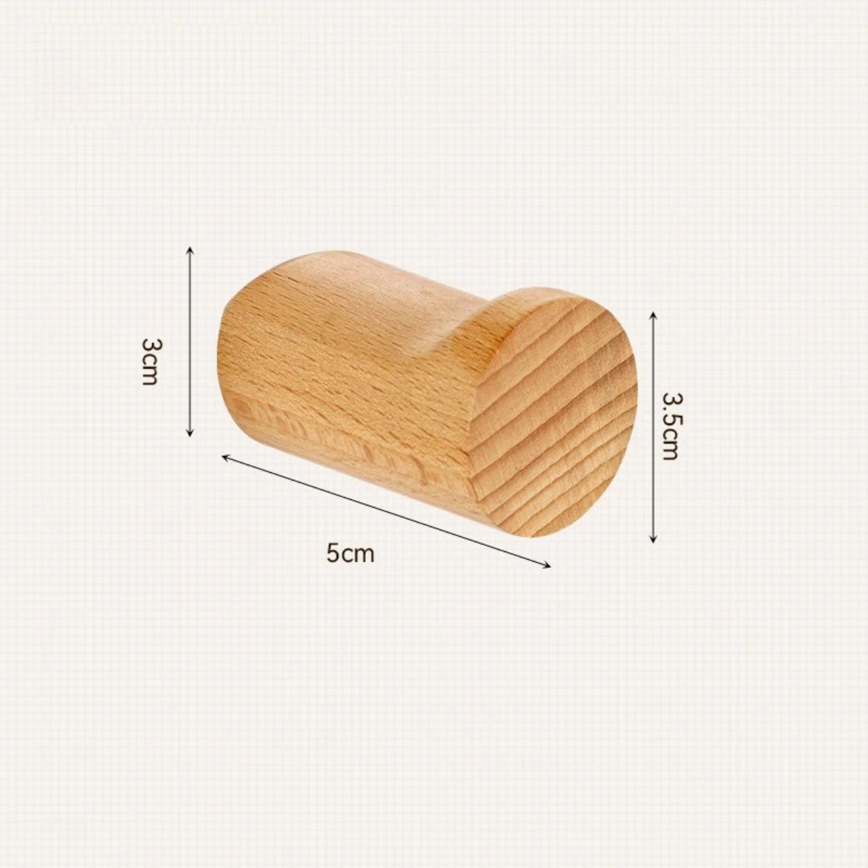 Minimalist Beech Wood Wall-Mounted Hook