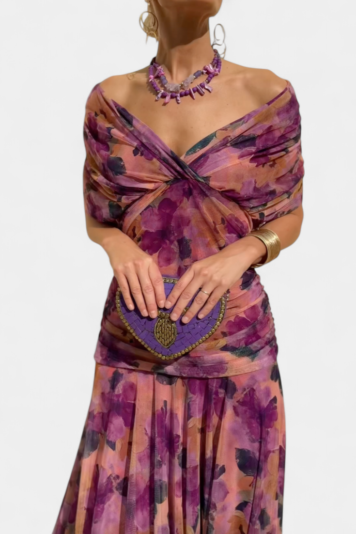 Lucasta | Elegant Off-Shoulder Dress