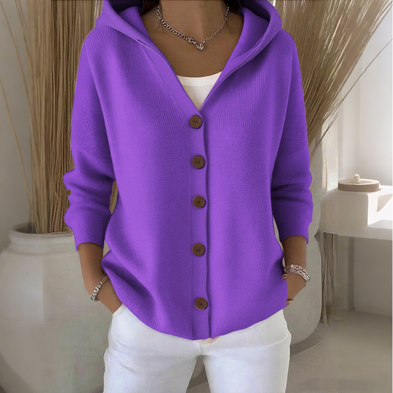 Cardigan Women - Hooded Knit Cardigan