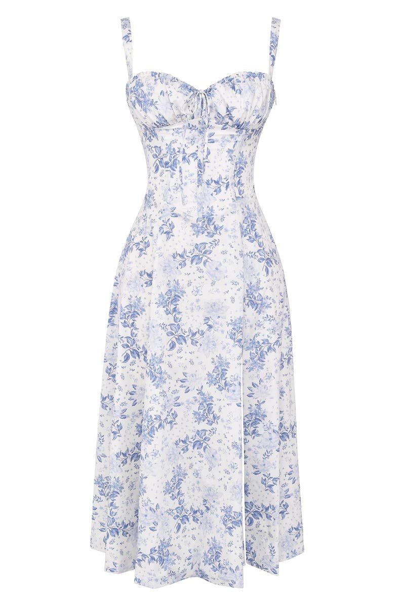 BUSTIER PARTY DRESS | STRUCTURED CORSET STYLE WITH FRONT SLIT